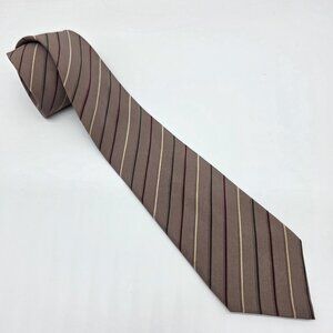 FRANCESCO SMALTO Paris Silk Tie Made in Spain Pale Mauve Striped